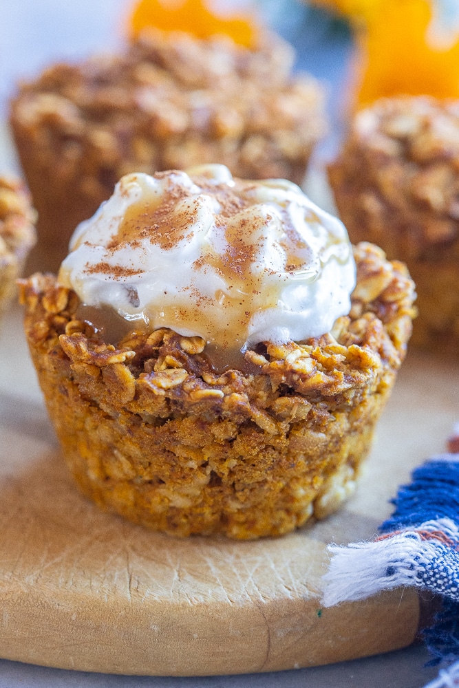Healthy Grab-and-Go Pumpkin Baked Oatmeal Cups for Busy Mornings